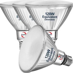 Bulb Dock Light Explux Commercial-Grade LED PAR38, 120W Equivalent 1500 Lumens, 40000 Hours (4/pack) - DAB040-J
