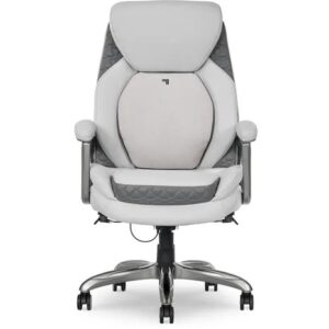 Chair -Staples Sharper Image S-600 Active Lumbar Massage Chair 27-3/4“ Wx30" Dx45-1/4" -48-1/4 White - #DAB191-OP