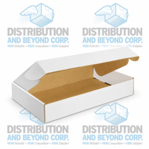 Mailer Box White 22" x 18" x 2 3/4" Winglock Die Cut Flat, No Closure, Plain 32-ECT B - Kraft Inside #DAB267-BX