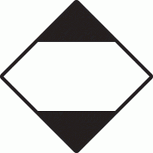 Dangerous Goods Labels Blank 4" x 4" Black & White (Ground) 500/roll - DAB094-L