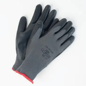 Gloves Black Foam Nitrile on Polyester Liner, Palm-Coated-Size-8 (12/pkg) - DAB122-G