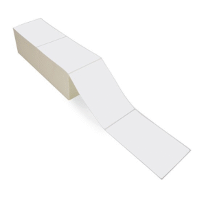 Labels - Stock Blank:4" x 6" Thermal Transfer Labels Fanfold 4000/case #DAB074-L
