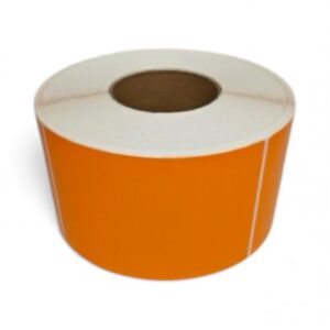 Labels - Stock Blank:4" x 6" Thermal Transfer Label Orange 3" core   1000/roll (4 rolls/case) #DAB071-L