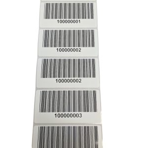 4” x 2” Custom Printed Double Bar Code Label Sequential 3,000/roll (12,000/case) #DAB294-LDBL