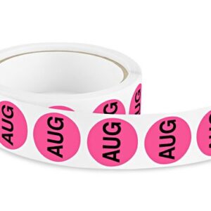 Month Stickers 1" Circle (1000/roll) - August - DAB097-L