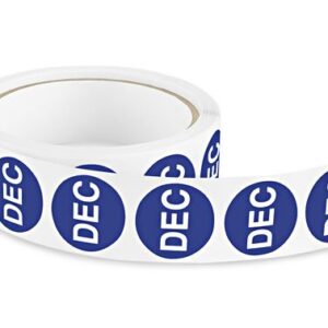 Month Stickers 1" Circle (1000/roll) - December - DAB098-L