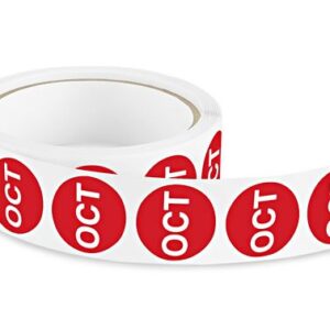 Month Stickers 1" Circle (1000/roll) - October - DAB102-L