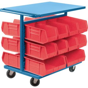Bin Cart with Bins, Double-sided, 20 Bins, 24" W x 38-1/2" D x 36-1/2" H - CB367