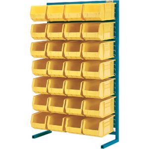 Single-Sided Stationary Bin Rack, 36" W x 12" D x 61" H, 28 Bins - CB656