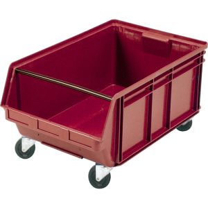 Mobile Giant Stacking Bin, 11-7/8" H x 18-3/8" W x 29" D, 150 lbs. Capacity, Red - CC448