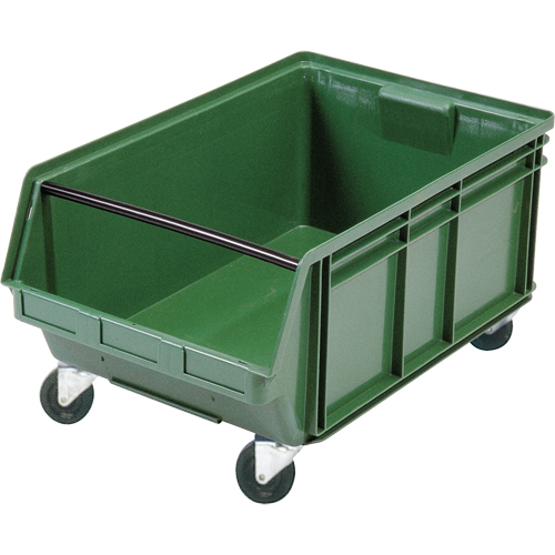 Mobile Giant Stacking Bin, 11-7/8" H x 18-3/8" W x 29" D, 150 lbs. Capacity, Green - CC449