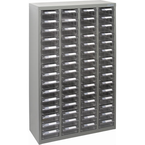 KPC-700 Parts Cabinet, Galvanized Steel, 60 Drawers, 23-1/10" x 8-7/10" x 36-9/10", Grey - CF320