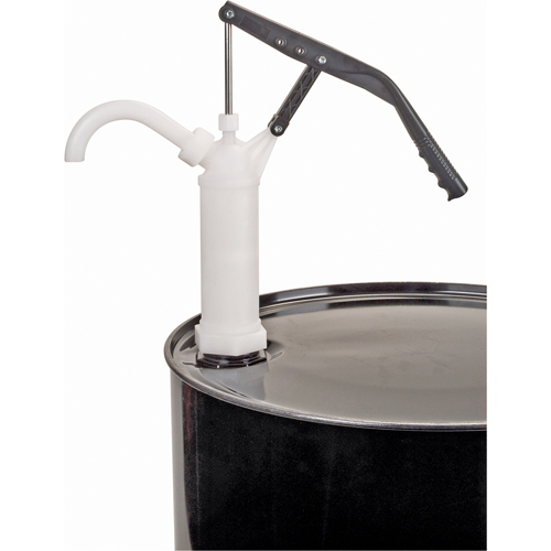 Lever-Type Drum Pump, PTFE, 14 oz./Stroke, Fits 5-55 Gal. - DC123