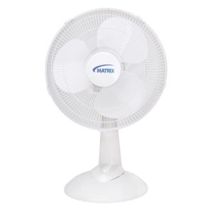 Oscillating Desk Fan with Push Buttons, Diameter 12", No. of Speeds 3 - EA305