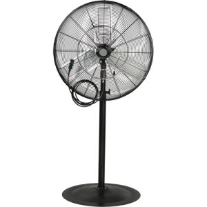 Outdoor Misting and Oscillating Pedestal Fan, Heavy-Duty, 3 Speed, 30" Diameter - EA829