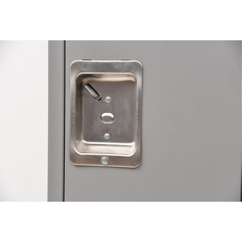 Lockers, Bank of 2, 24" x 18" x 72", Steel, Grey, Knocked Down - FL367 - Image 3