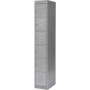 Lockers, 12" x 18" x 72", Steel, Grey, Knocked Down - FL370