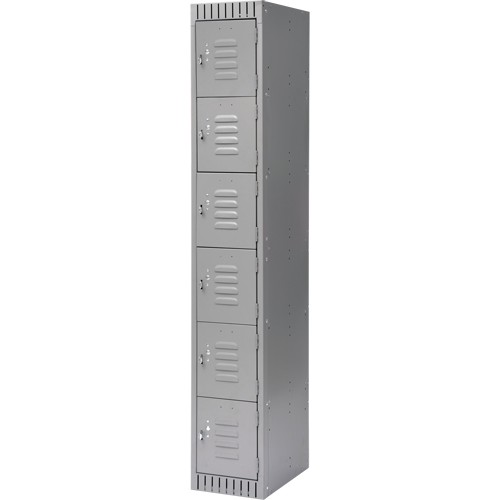 Lockers, 12" x 18" x 72", Steel, Grey, Knocked Down - FL370