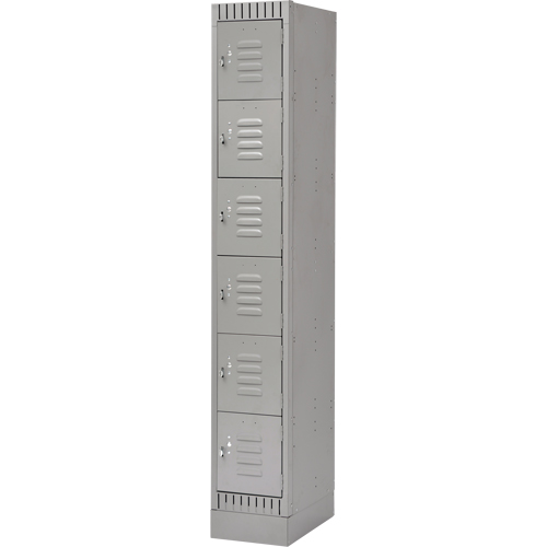 Lockers, 12" x 18" x 76", Steel, Grey, Knocked Down - FL400