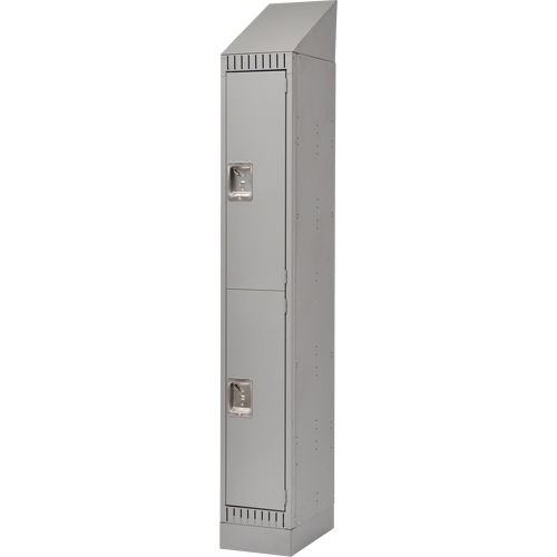 Lockers, 12" x 18" x 86", Steel, Grey, Knocked Down - FL408
