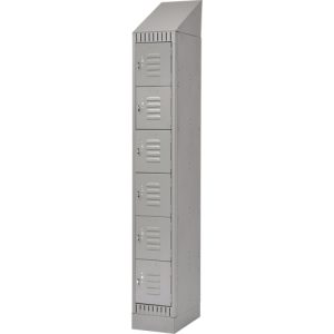 Lockers, 12" x 18" x 86", Steel, Grey, Knocked Down - FL412