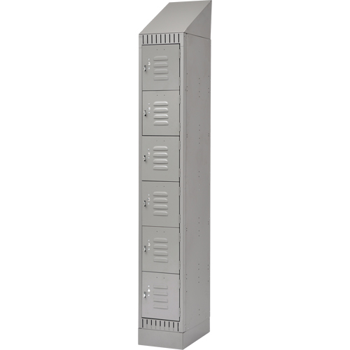 Lockers, 12" x 18" x 86", Steel, Grey, Knocked Down - FL412