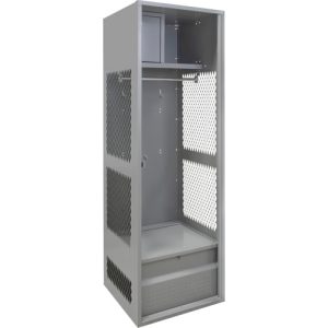Gear Locker, Steel, 24" W x 18" D x 72" H, Grey - FN469