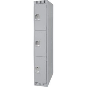 Lockers, 12" x 18" x 72", Steel, Grey, Knocked Down - FN472