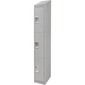 Lockers, 12" x 18" x 82", Steel, Grey, Knocked Down - FN664