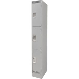 Lockers, 12" x 18" x 76", Steel, Grey, Knocked Down - FN667