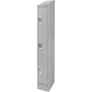 Lockers, 12" x 18" x 86", Steel, Grey, Knocked Down - FN670