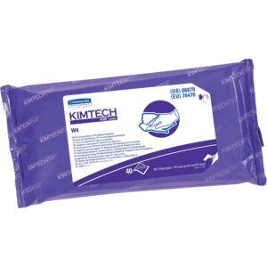 Kimtech™ Pure PreSat W4 Wipers, Specialty, 9" L x 11" W (40 wipes/pack) 10 packs/case - #JK983