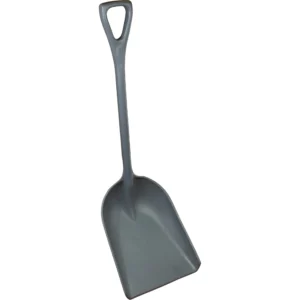 Shovel One-Piece Regrind, Plastic, Polypropylene Blade, D-Grip Handle, 25" Long - #JL692