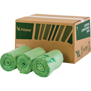 Bags Certified Compostable, Regular, 24" L x 32" W, Green (200/case) - JN595