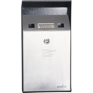 Smoking Receptacle, Wall-Mount, Stainless Steel, 1 Litre Capacity, 11-4/5" Height - JN620