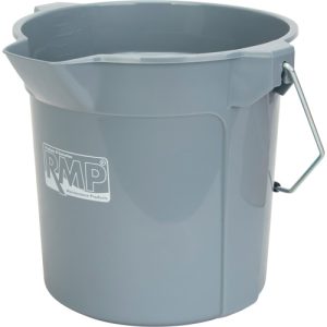 Round Bucket with Pouring Spout, 2.64 US Gal. (10.57 qt.) Capacity, Grey - JP785