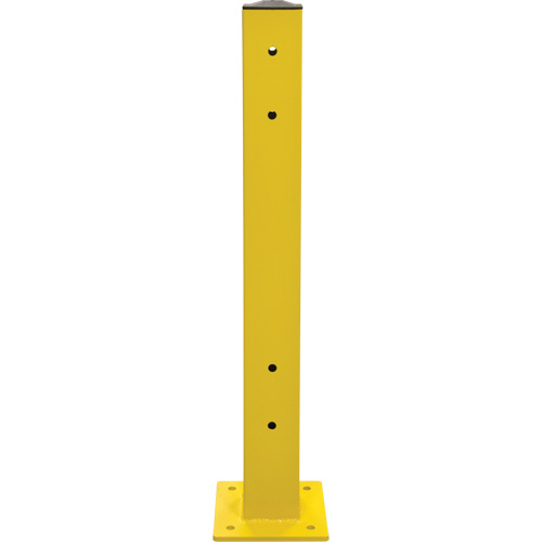 Double Guard Rail Post, Steel, 5" L x 44" H, Safety Yellow - KI247