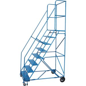 Rolling Step Ladder with Locking Step and Spring-Loaded Front Casters, 8 Steps, 30" Step Width, 72" Platform Height, Steel - MA622