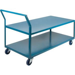 Heavy-Duty Low Profile Shop Carts, 2 Tiers, 30" W x 60" D x 40" H, 1200 lbs. Cap. - MB434