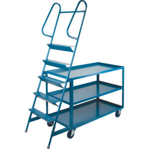 Stock Picking Carts, Steel, 24" W x 64" D, 3 Shelves, 1200 lbs. Capacity - MB508