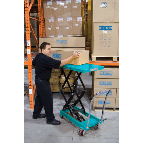 Heavy-Duty Hydraulic Scissor Lift Table, 27-1/2" L x 17-3/4" W, Steel, 330 lbs. Capacity - MJ518 - Image 6