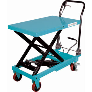 Heavy-Duty Hydraulic Scissor Lift Table, 32" L x 19-3/4" W, Steel, 1100 lbs. Capacity - MJ521