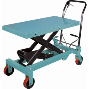 Heavy-Duty Hydraulic Scissor Lift Table, 39-3/8" L x 20-1/8" W, Steel, 1650 lbs. Capacity - MJ523
