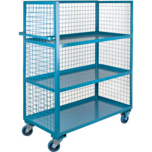 Wire Mesh Utility Cart, Steel, 30" x 63" x 75", 2400 lbs. Capacity - ML219