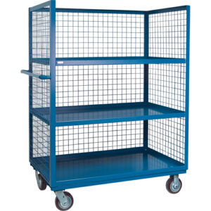 Wire Mesh Utility Cart, Steel, 30" x 63" x 51", 2400 lbs. Capacity - ML217