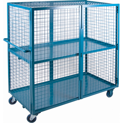 Wire Mesh Truck, 2 Tiers, 63" L x 32" W x 62.5" H, 1200 lbs. Cap. - ML242 - Image 2