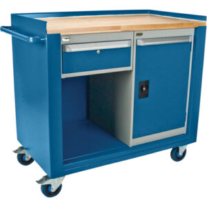 Industrial Duty Mobile Service Benches, Wood Surface - ML326
