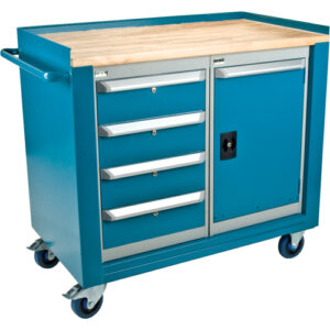 Industrial Duty Mobile Service Benches, Wood Surface - ML327