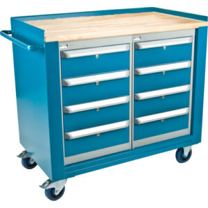 Industrial Duty Mobile Service Benches, Wood Surface - ML328