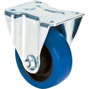 Blue Caster, Rigid, 4" (101.6 mm), Rubber, 350 lbs. (158.8 kg.) - ML334